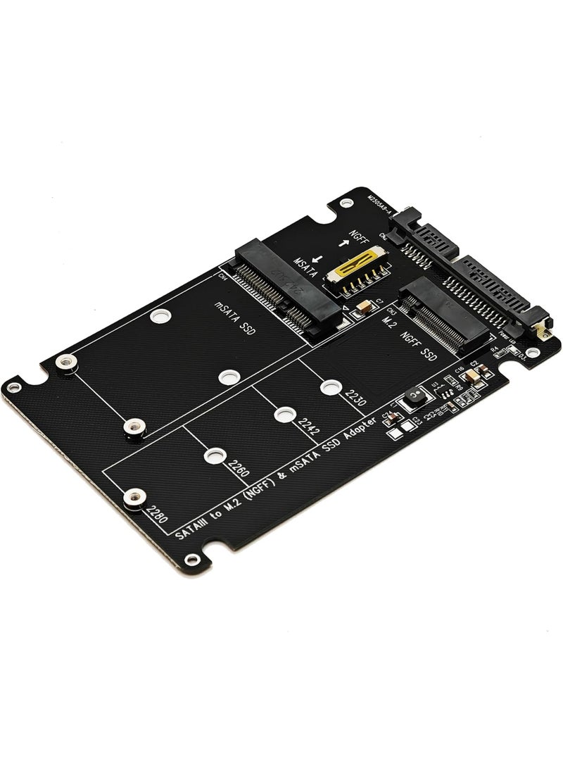 محول 2 في 1 M.2 SATA وmSATA إلى SATA أو USB – يدعم B-Key NGFF وmSATA SATA III SSDs - Image 2